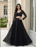 Black Lehenga Couture Set